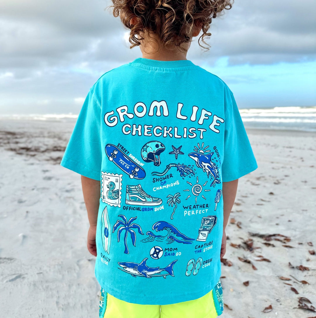 Grom Life Checklist T-Shirt - Tuck &amp; Char Co.