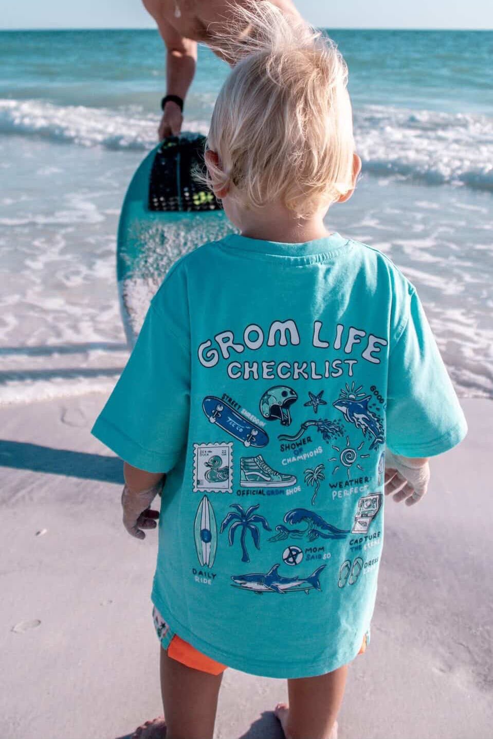 Grom Life Checklist T-Shirt - Tuck & Char Co.