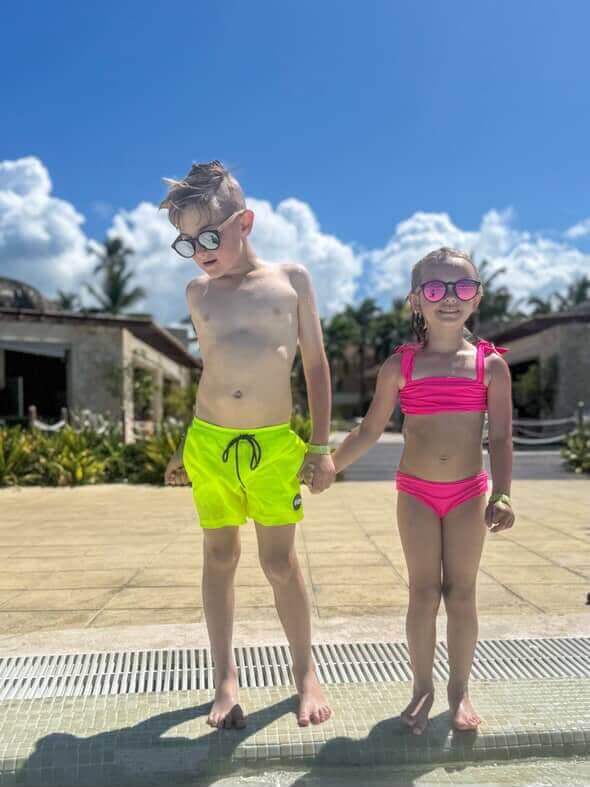 Hi-Viz Neon Pink Girls Bikini Swimsuit - Tuck &amp; Char Co.