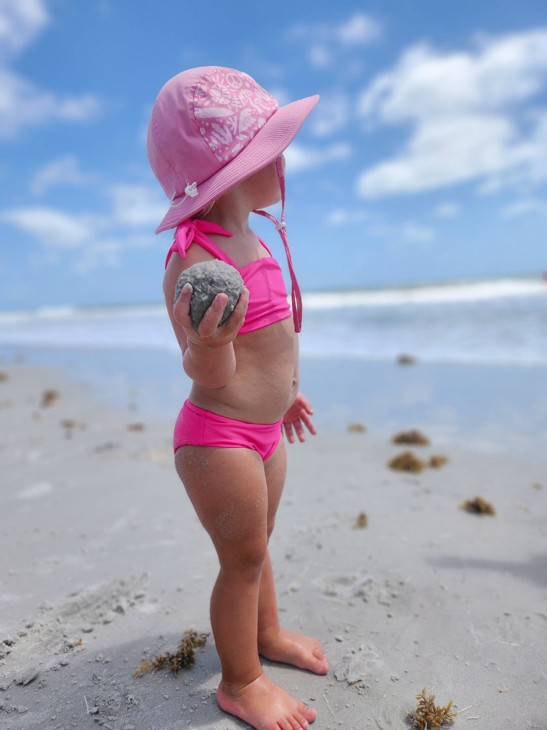Hi-Viz Neon Pink Girls Bikini Swimsuit - Tuck & Char Co.