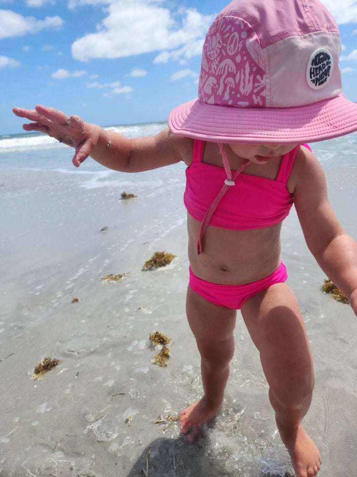Hi-Viz Neon Pink Girls Bikini Swimsuit - Tuck &amp; Char Co.