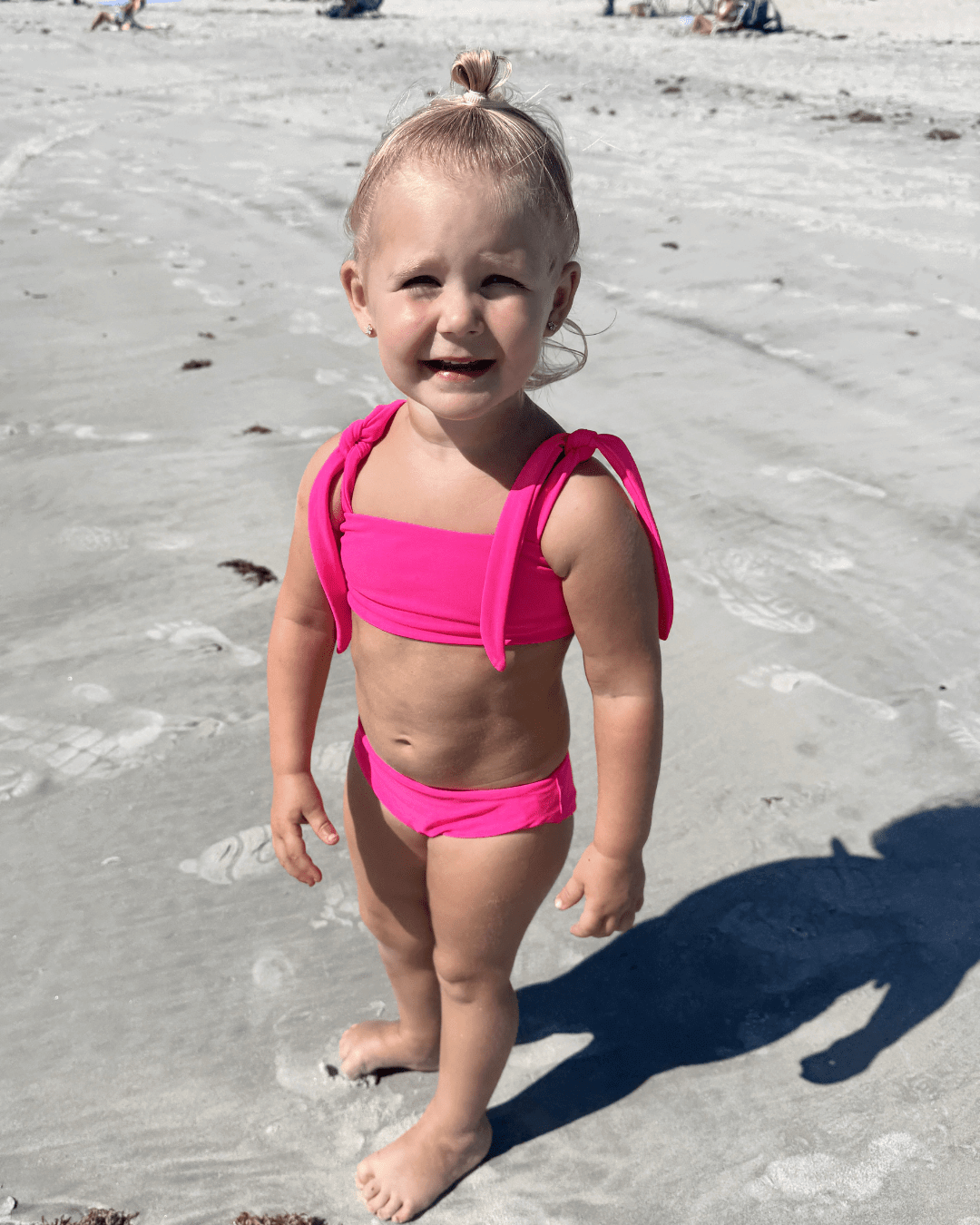 Hi-Viz Neon Pink Girls Bikini Swimsuit - Tuck &amp; Char Co.