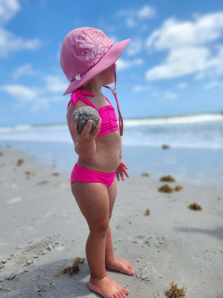 Hi-Viz Neon Pink Girls Bikini Swimsuit - Tuck &amp; Char Co.