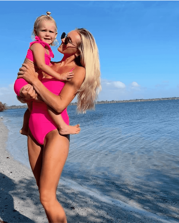 Hi-Viz Neon Pink Girls Bikini Swimsuit - Tuck &amp; Char Co.