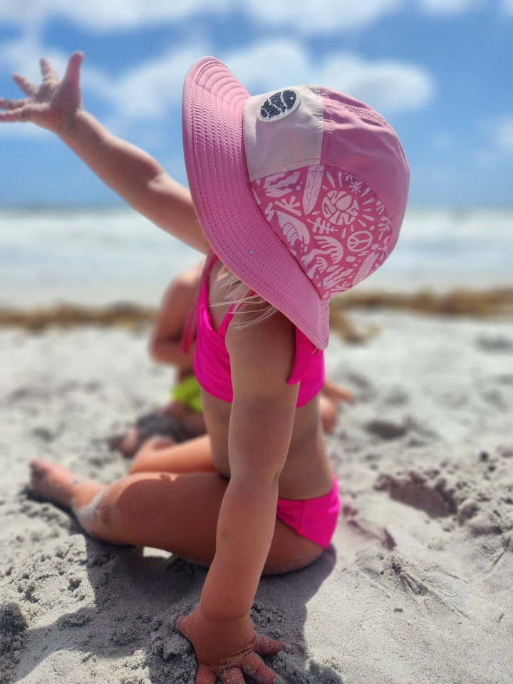 Hi-Viz Neon Pink Girls Bikini Swimsuit - Tuck &amp; Char Co.