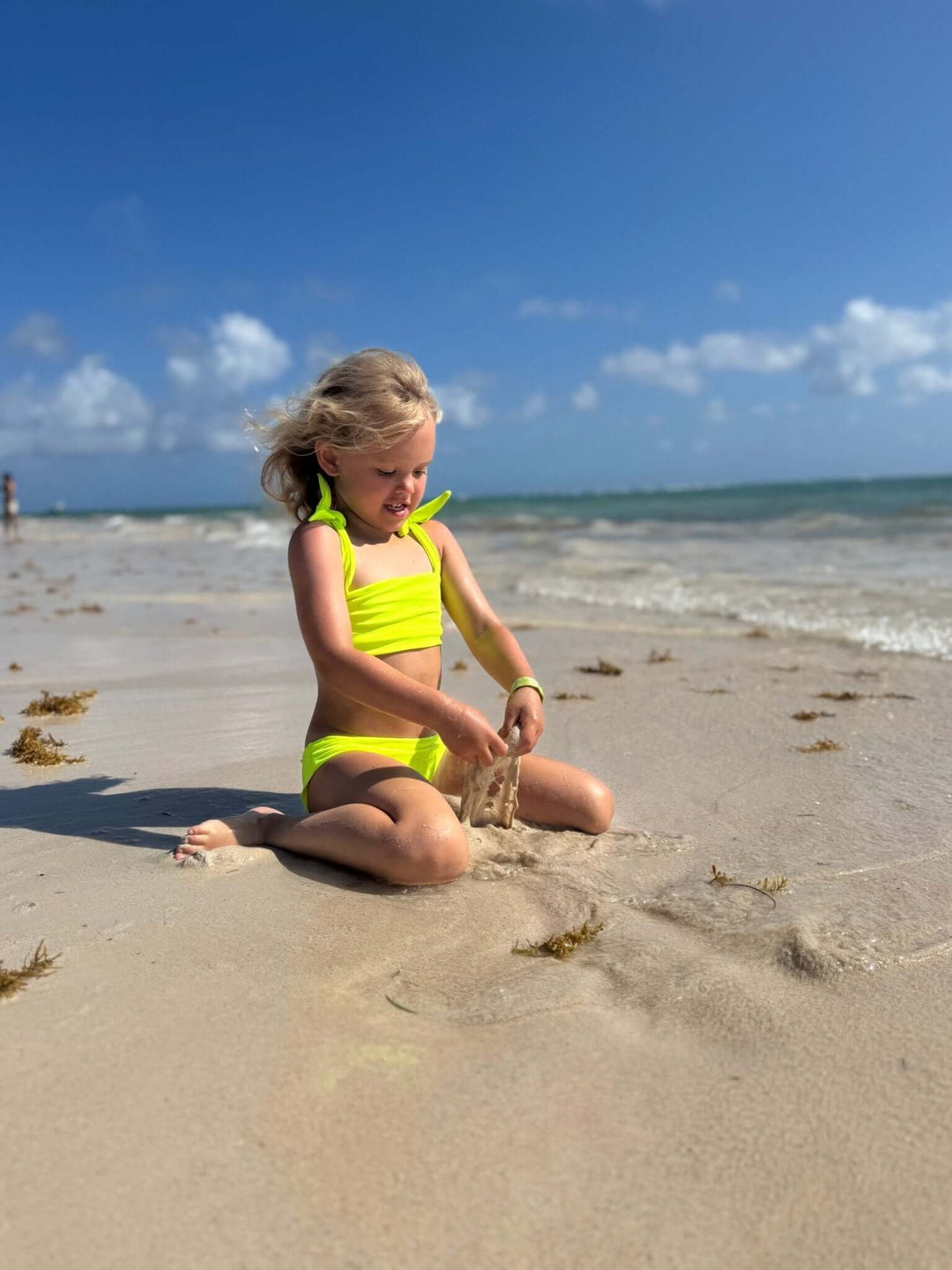 Hi - Viz Neon Yellow Girls Bikini Swimsuit - Tuck &amp; Char Co.