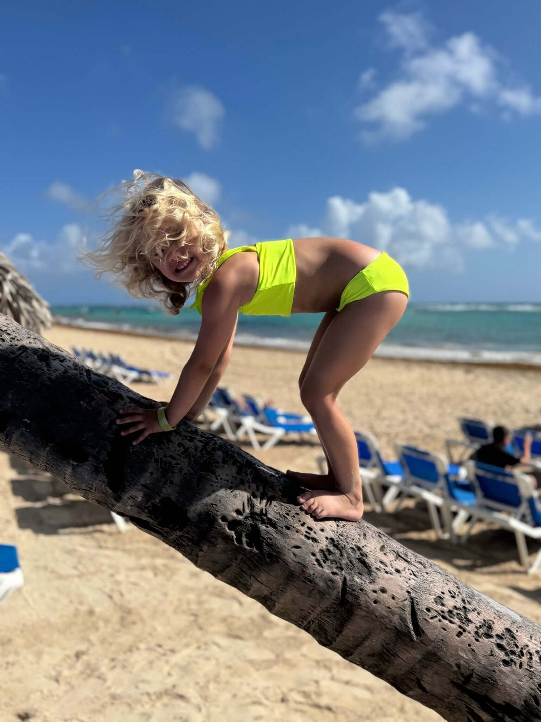 Hi - Viz Neon Yellow Girls Bikini Swimsuit - Tuck &amp; Char Co.