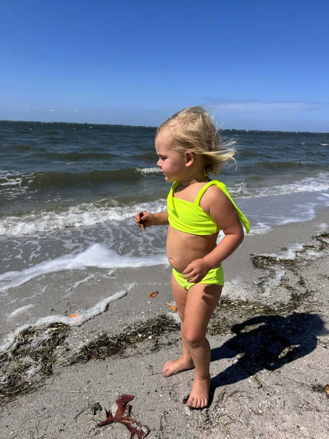 Hi-Viz Neon Yellow Girls Bikini Swimsuit - Tuck &amp; Char Co.
