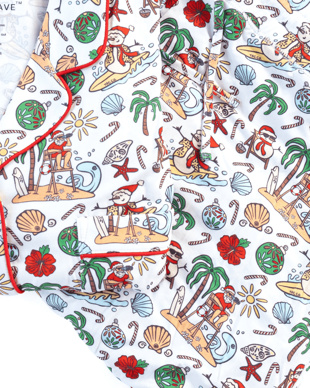 Jolly Waves Adult Unisex Button-Down Pajama Set - Tuck &amp; Char Co.