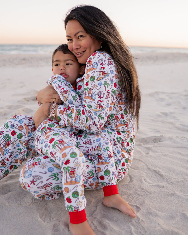 Jolly Waves Adult Unisex Button-Down Pajama Set - Tuck &amp; Char Co.