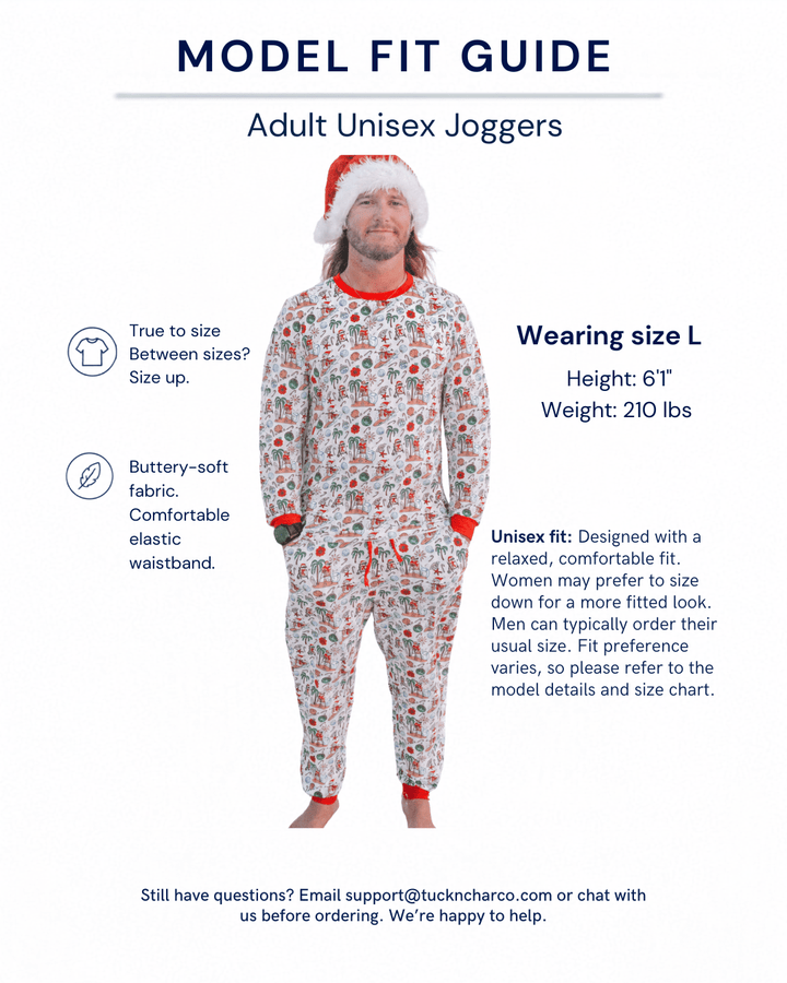 Jolly Waves Adult Unisex Jogger Pajama Set - Tuck &amp; Char Co.