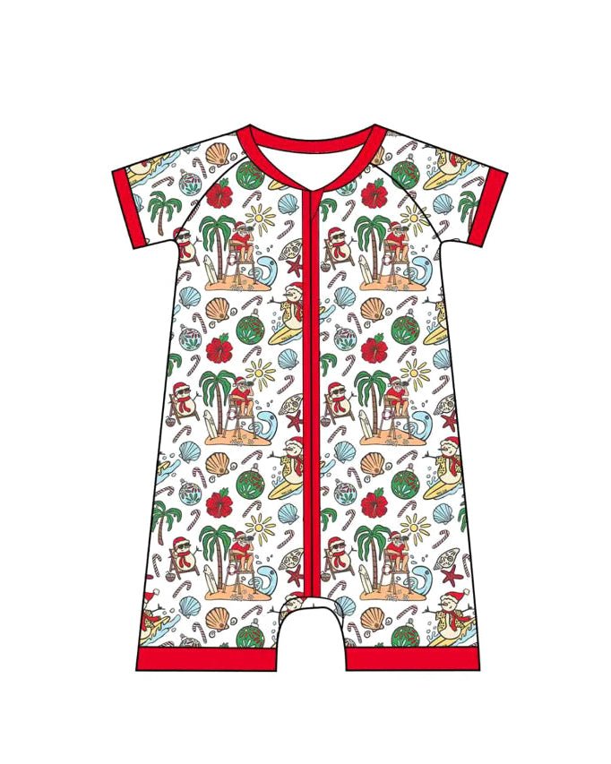 Jolly Waves Baby Shortie Pajamas - Tuck &amp; Char Co.