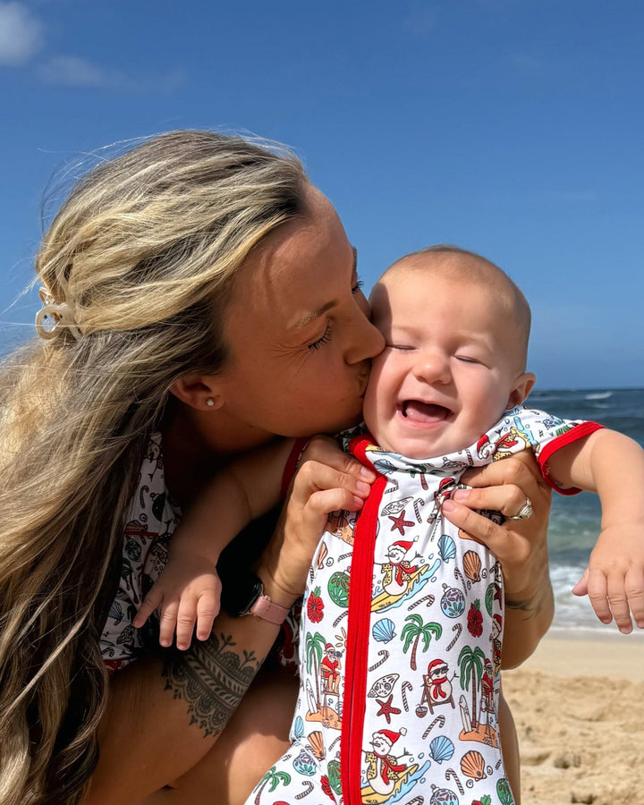 Jolly Waves Baby Shortie Pajamas - Tuck &amp; Char Co.