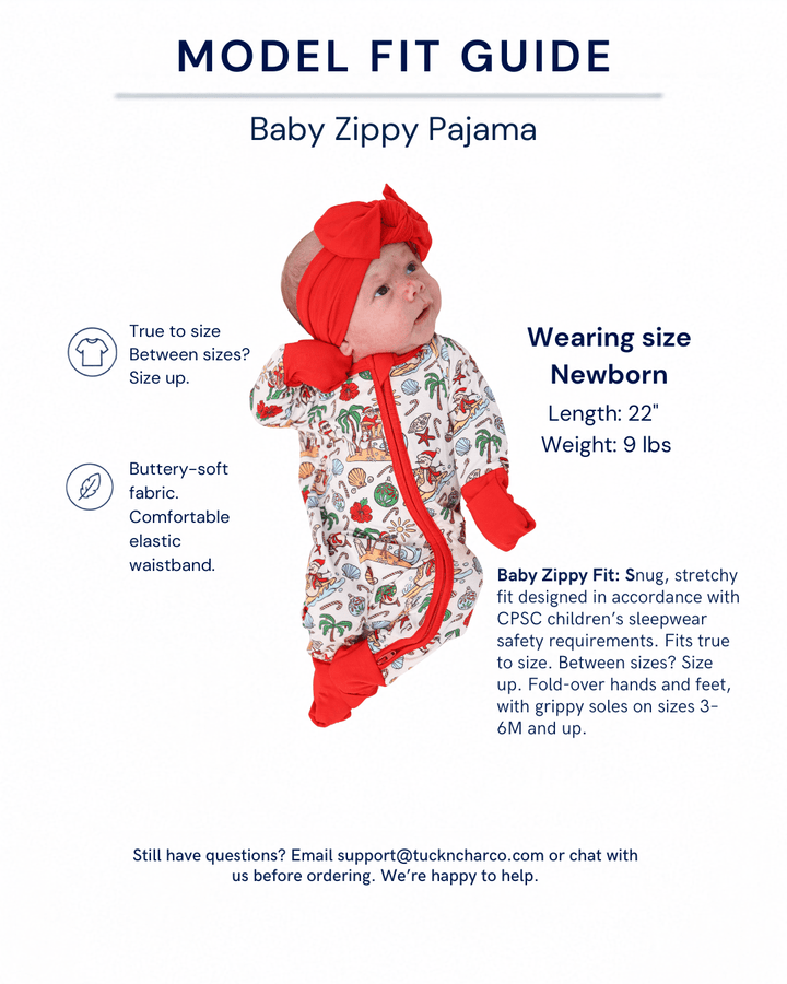 Jolly Waves Baby Zippy Pajamas - Tuck &amp; Char Co.
