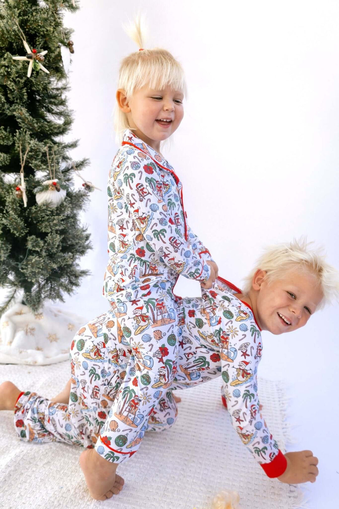 Jolly Waves Bamboo PJ Two Piece Jogger Youth - Tuck &amp; Char Co.