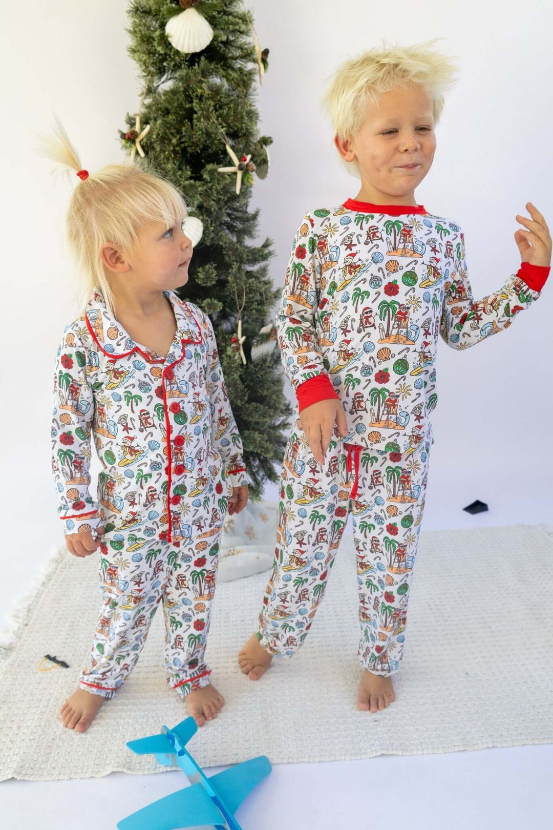Jolly Waves Bamboo PJ Two Piece Jogger Youth - Tuck &amp; Char Co.