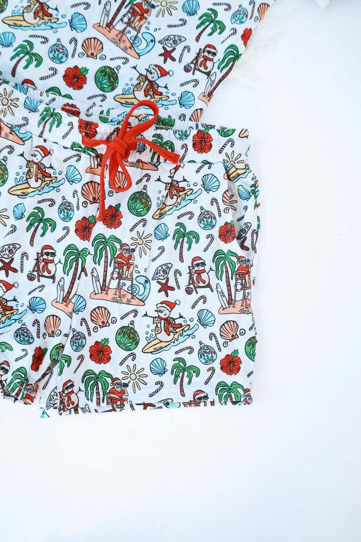 Jolly Waves Bamboo PJ Two Piece Youth Shorties - Tuck &amp; Char Co.