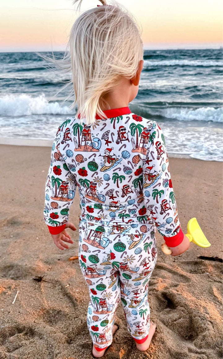 Jolly Waves Bamboo Toddler Two-Piece Pajama Set - Tuck &amp; Char Co.