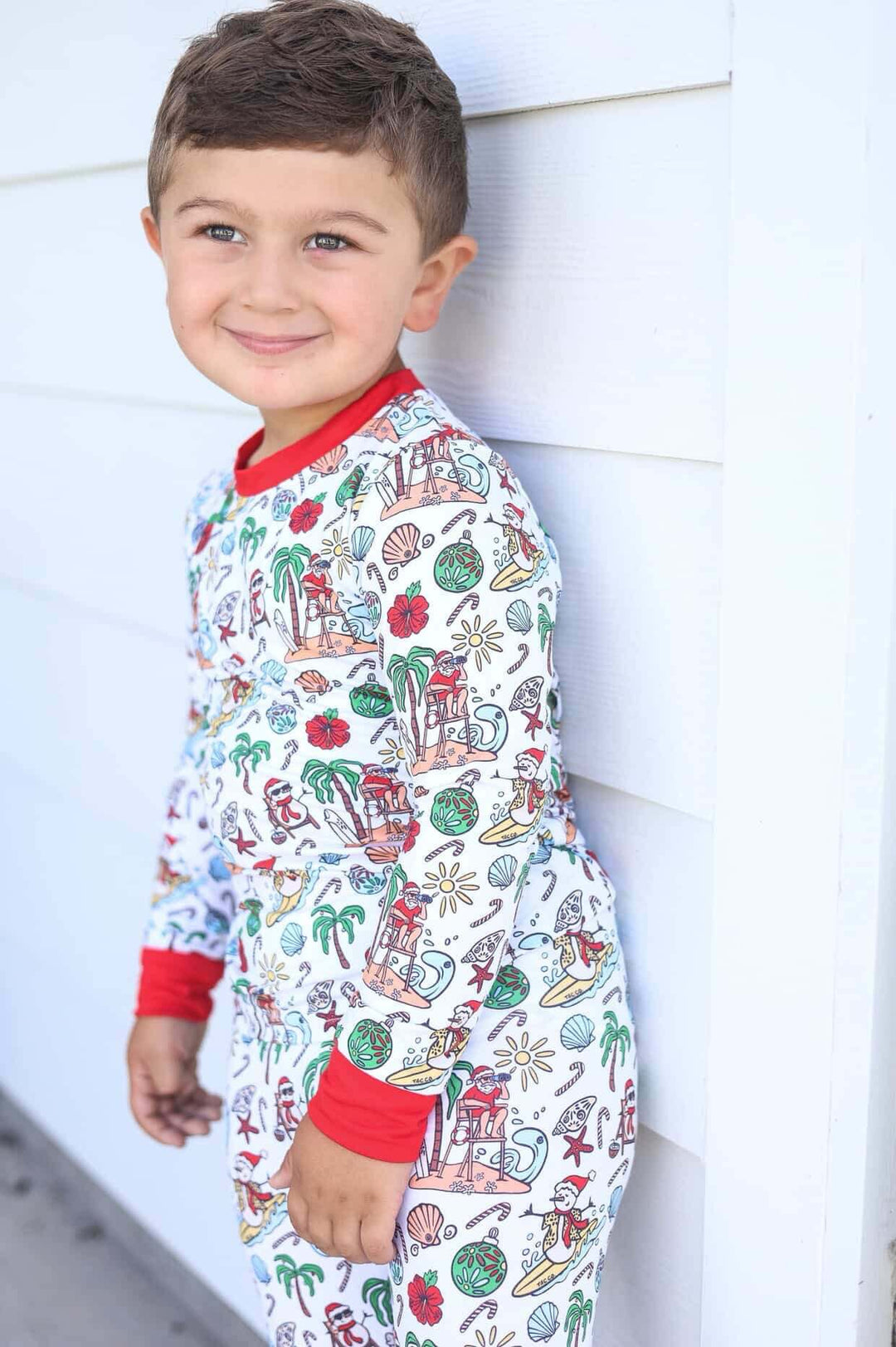 Jolly Waves Bamboo Toddler Two-Piece Pajama Set - Tuck &amp; Char Co.