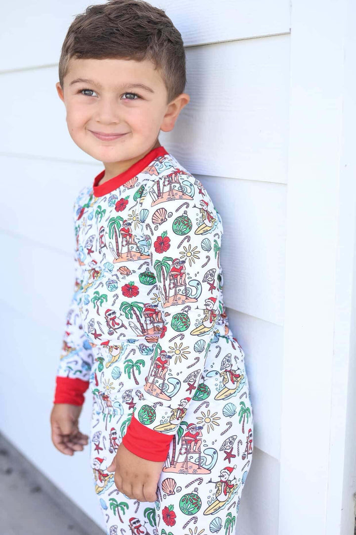 Jolly Waves Bamboo Toddler Two-Piece Pajama Set - Tuck &amp; Char Co.