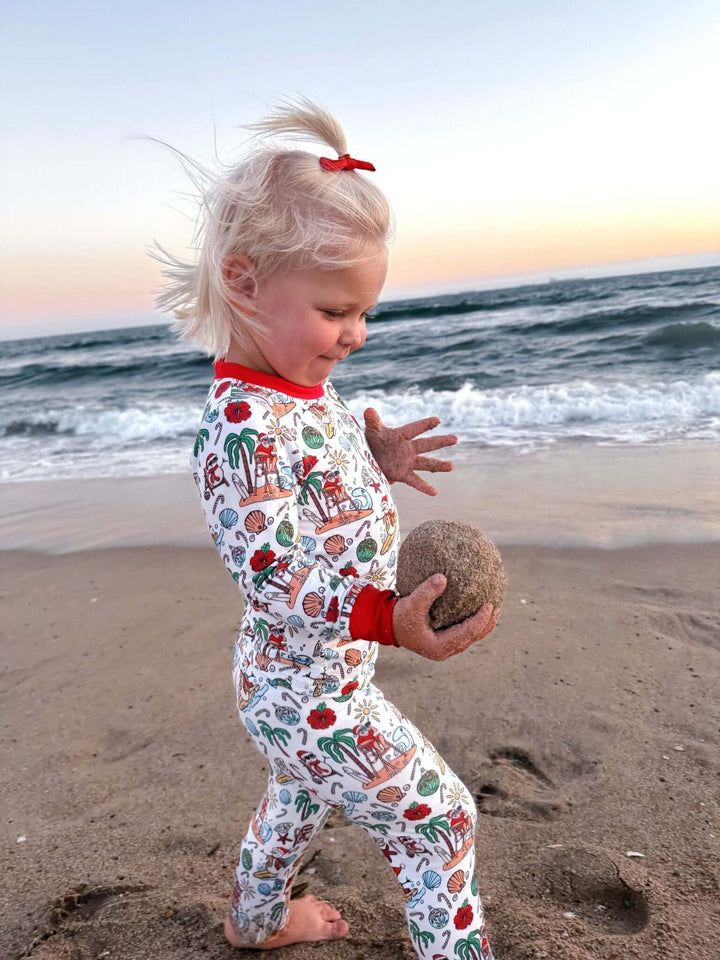 Jolly Waves Bamboo Toddler Two - Piece Pajama Set - Tuck &amp; Char Co.