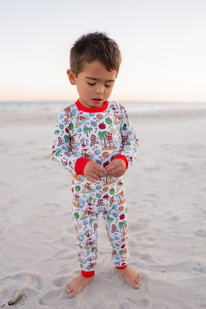 Jolly Waves Bamboo Toddler Two-Piece Pajama Set - Tuck &amp; Char Co.