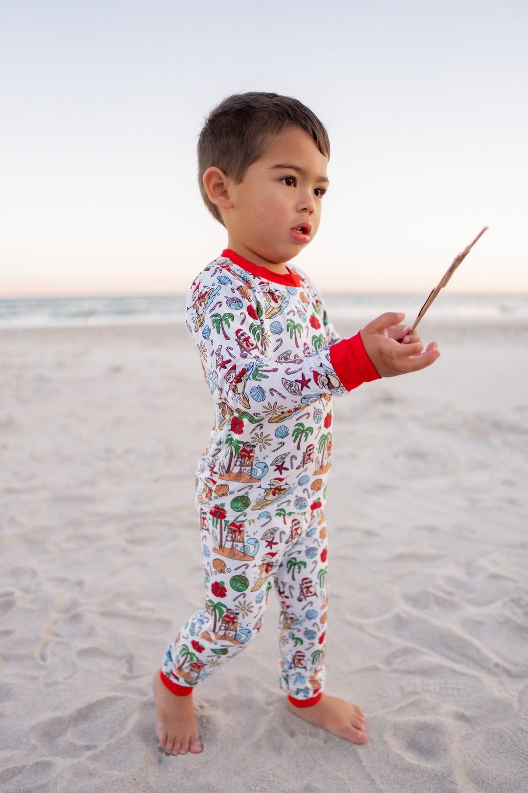 Jolly Waves Bamboo Toddler Two-Piece Pajama Set - Tuck &amp; Char Co.