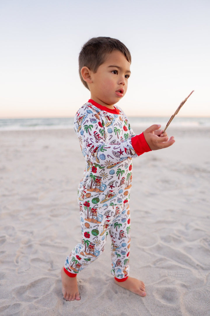 Jolly Waves Bamboo Toddler Two-Piece Pajama Set - Tuck &amp; Char Co.