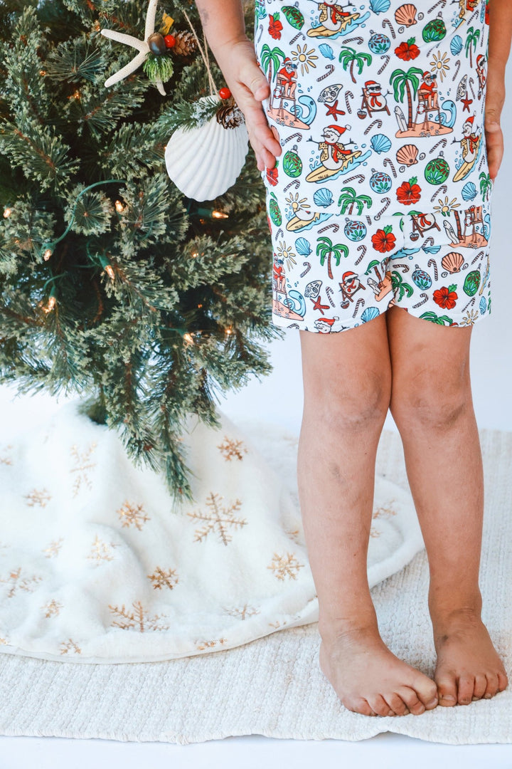Jolly Waves Bamboo Toddler Two-Piece Pajama Set Shorties - Tuck &amp; Char Co.