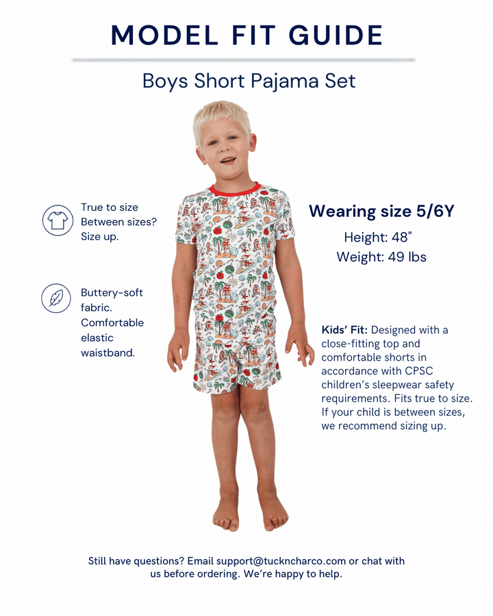 Jolly Waves Boys Short Pajama Set - Tuck &amp; Char Co.