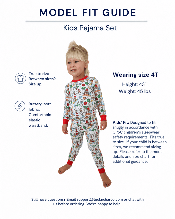 Jolly Waves Kids Pajama Set - Tuck &amp; Char Co.