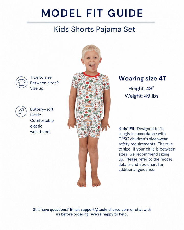 Jolly Waves Kids Short Pajama Set - Tuck &amp; Char Co.