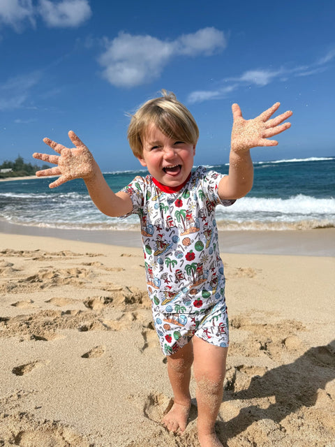 Jolly Waves Kids Short Pajama Set - Tuck & Char Co.
