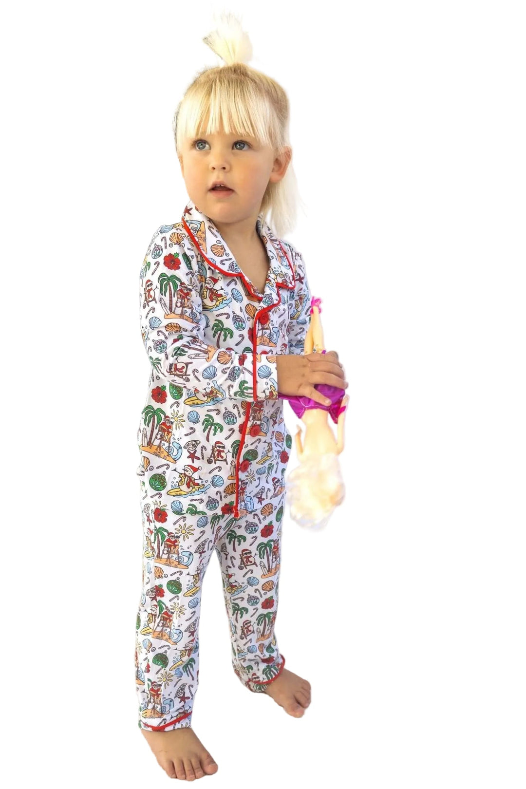 Jolly Waves Kids Unisex Button Down Pajama Set - Tuck &amp; Char Co.