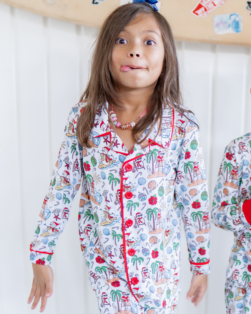 Jolly Waves Kids Unisex Button Down Pajama Set - Tuck & Char Co.