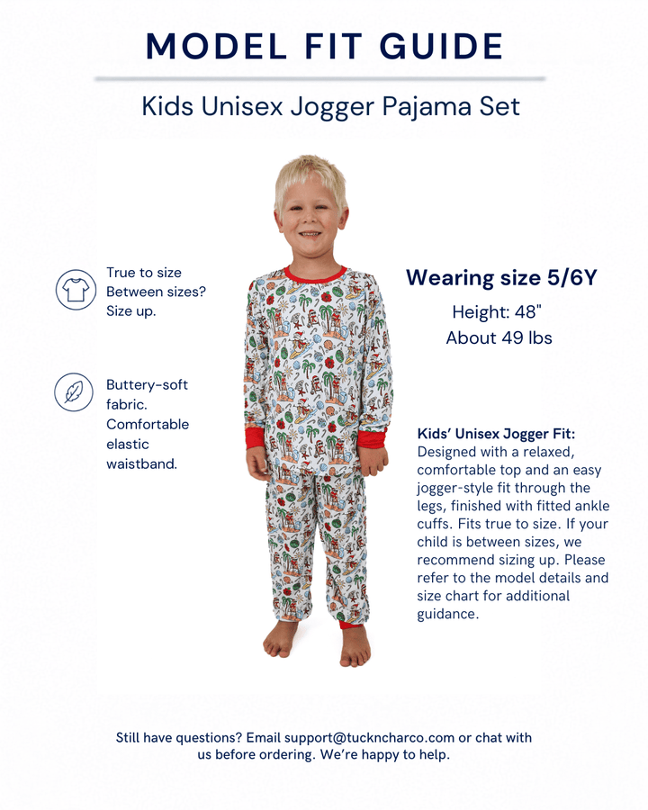 Jolly Waves Kids Unisex Jogger Pajama Set - Tuck &amp; Char Co.