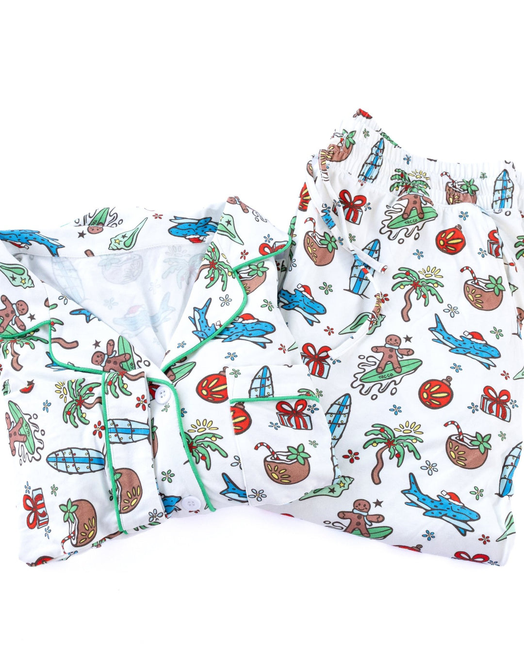 Merry Reef Adult Unisex Button-Down Pajama Set - Tuck &amp; Char Co.