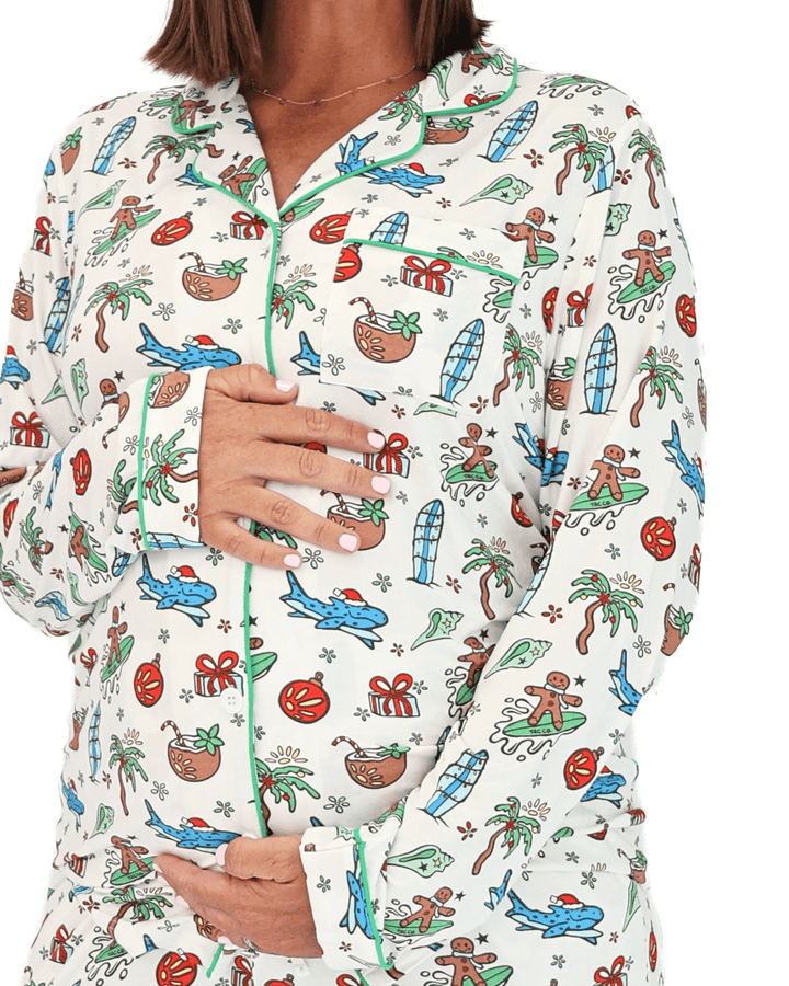Merry Reef Adult Unisex Button-Down Pajama Set - Tuck &amp; Char Co.