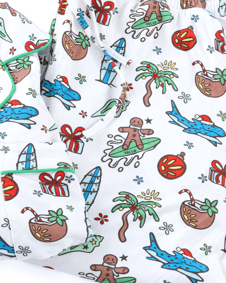 Merry Reef Adult Unisex Button-Down Pajama Set - Tuck &amp; Char Co.