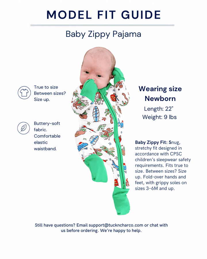 Merry Reef Baby Zippy Pajamas - Tuck &amp; Char Co.