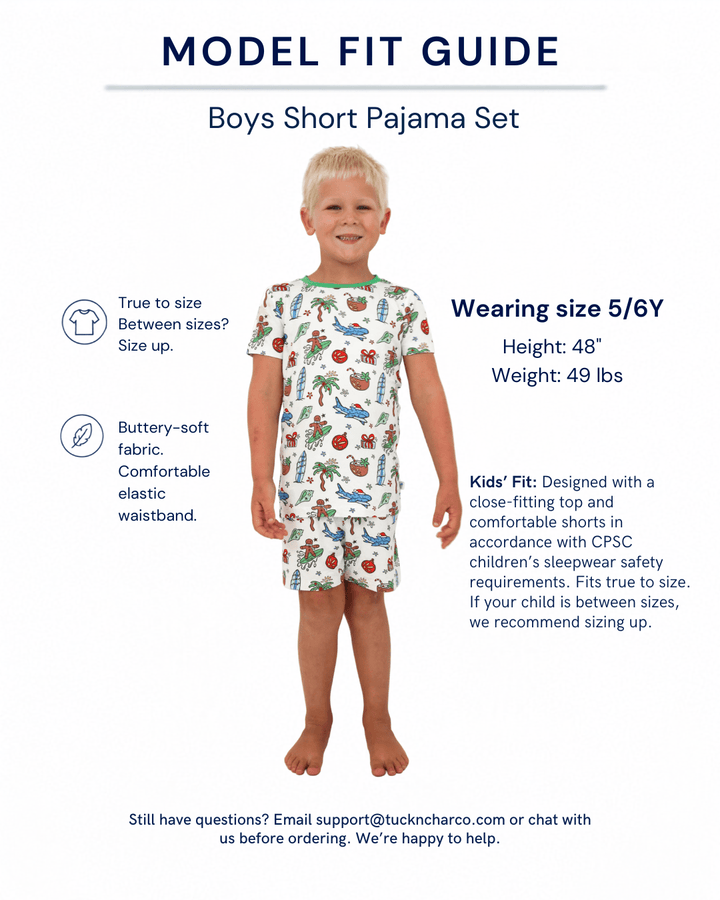 Merry Reef Boys Short Pajama Set - Tuck &amp; Char Co.