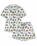 Merry Reef Girls Button Down Short Pajama Set