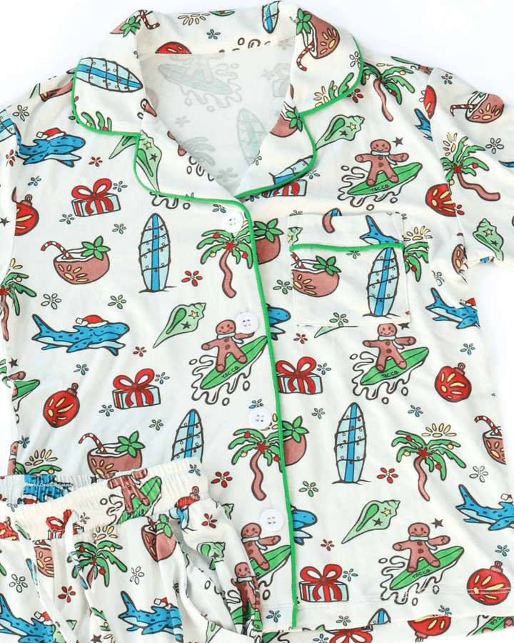 Merry Reef Kids Unisex Button Down Pajama Set - Tuck &amp; Char Co.