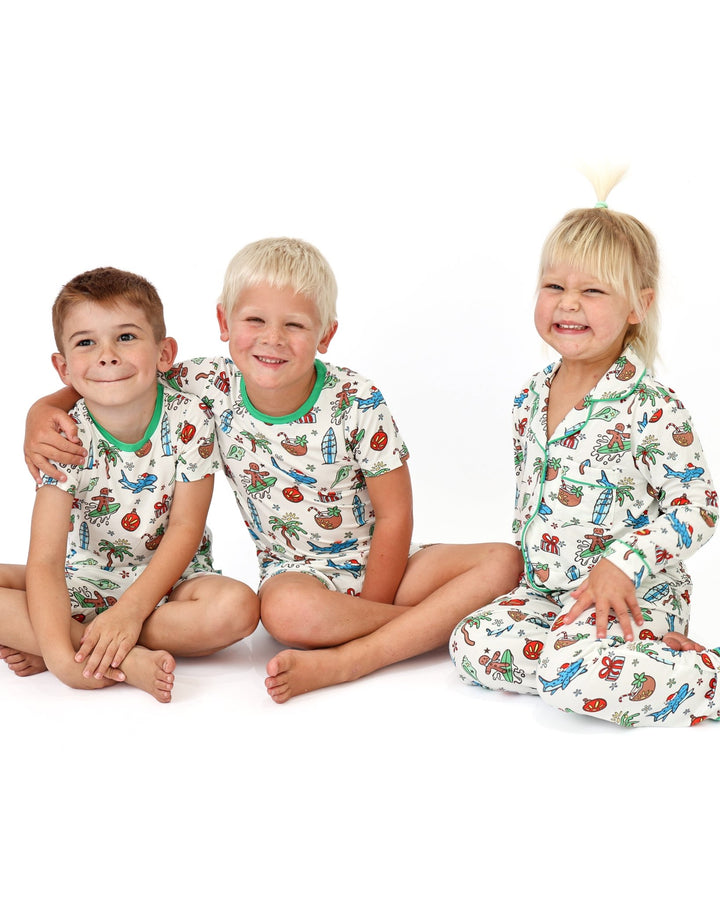 Merry Reef Kids Unisex Button Down Pajama Set - Tuck &amp; Char Co.