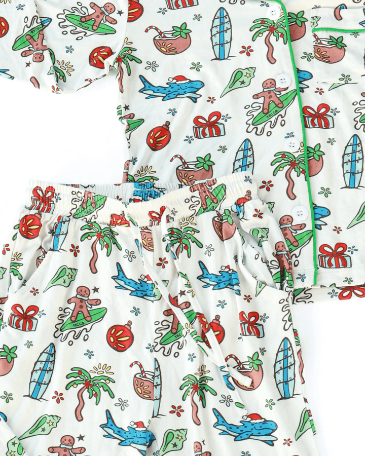 Merry Reef Kids Unisex Button Down Pajama Set - Tuck &amp; Char Co.