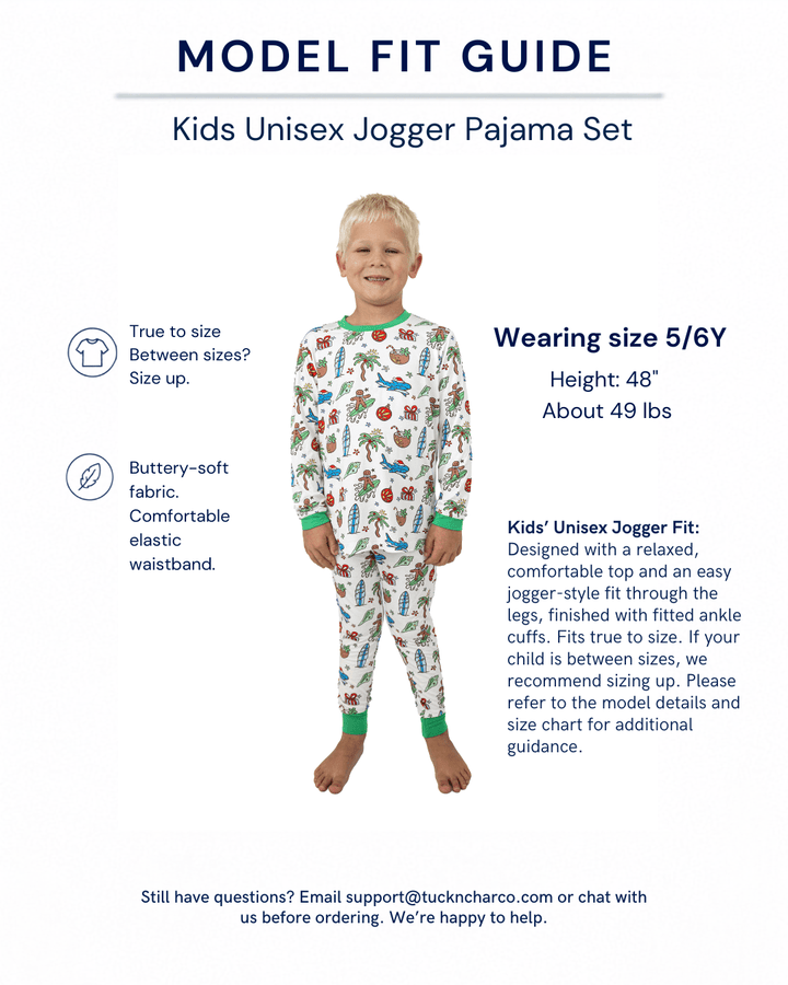 Merry Reef Kids Unisex Jogger Pajama Set - Tuck &amp; Char Co.