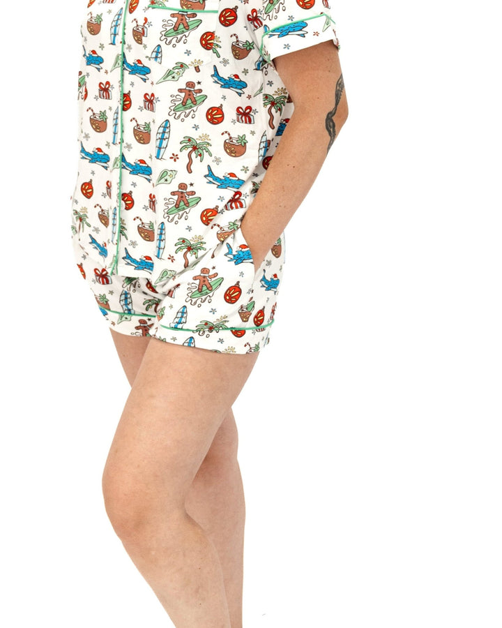 Merry Reef Women’s Button-Up Short Pajama Set - Tuck &amp; Char Co.