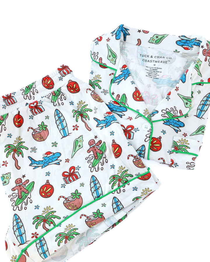 Merry Reef Women’s Button-Up Short Pajama Set - Tuck &amp; Char Co.