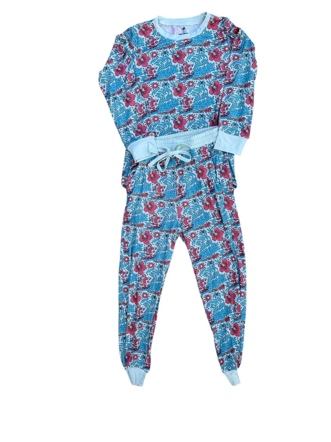 Merry Vibes Bamboo PJ Two Piece Jogger Youth - Tuck &amp; Char Co.