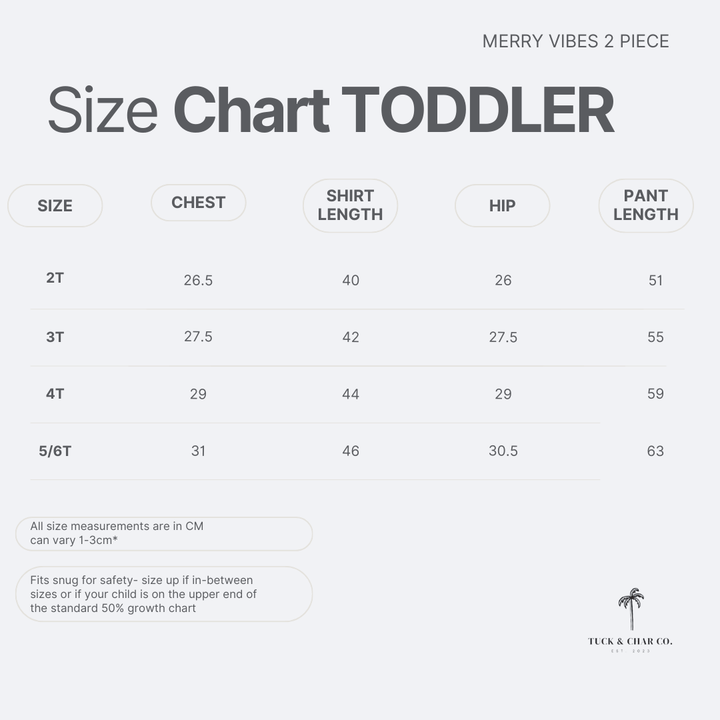 Merry Vibes Bamboo Toddler Two - Piece Pajama Set - Tuck &amp; Char Co.